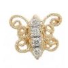 AC841 14K DIAMOND BUTTERFLY SLIDE 