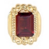 B1784 14K SLIDE WITH OCTAGON GARNET 