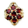 B2120 14K SLIDE WITH GARNETS 