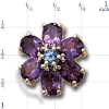 B2141 14K RD/BT AMETHYST SLIDE IN FLOWER LIKE DESIG 