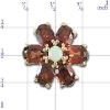 B2141 14K OP/ GARNET SLIDE IN FLOWER LIKE DES 