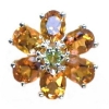 B2141 14K RD/PER CITRINE SLIDE IN FLOWER LIKE DESI 