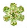 B2141 14K SOLID BACKPERIDOT SLIDE IN FLOWER LIKE DESIGN 