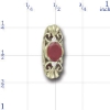 B2175 14K SPACER WITH BURM RUBY AND 2 DIAMONDS 