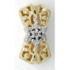 B3234 14K BOW LIKE SLIDE WITH DIAMOND CLUSTER 