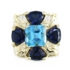 B3333 14K BT AND IOLITE SQUARE/TRILLION SLIDE 