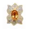 B3613 14K CITRINE & DIAMOND SLIDE 