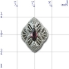 B3622 14K MARQUISE GRAPE GARNET & 2 DIAMOND SLIDE 