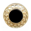 B3692 14K SLIDE WITH ROUND FLAT ONLX CENTER 