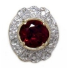 B3775 14K GARNET & DIAMOND SLIDE 