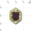 B585 14K EMERALD CUT AMETHYST SLIDE 