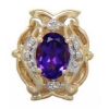B589 14K AMETHYST SLIDE. 