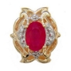 B589 14K BURMESE RUBY SLIDE. 