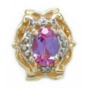 B589 14K CREATED ALEXANDRITE SLIDE 