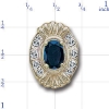 B735 14K SAPPHIRE DIAMOND SLIDE 