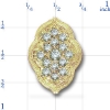 N280 14K 15 DIAMOND SCALLOP SLIDE 