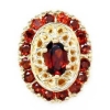 N306 14K OV AND ROUND GARNET SLIDE 