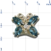 N360 14K MQ/PS BLUE TOPAZ 1 DIAMOND SLIDE 