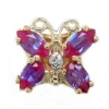 N360 14K MQ/PS CREATED ALEXANDRITE 1 DIAMOND SLIDE 
