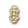 N608 14K PEARL SLIDE SPACER WITH FLEUR DE LIS 