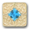 N624 14K ROUNDED CORNER SQUARE SLIDE 