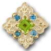 N628 14K INVERTED SQUARE SLIDE 