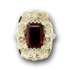 N629 14K RECTANGULAR EMERALD CUT SLIDE 