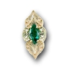 N634 14K ELONGATED SLIDE WITH MARQUISE CENTER 