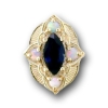 N635 14K SLIDE WITH SAPPHIRE AND MARQUISE CENTER 