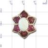 Y1342 14K OPAL/ 6 PINK TOURMALINE SLIDE 