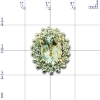 Y1443 14K ROUNDAQUAMARINE SLIDE SURROUNDED BY DIAMONDS 