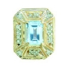 Y1720 14K E/CAQUAMARINE & DIAMOND SLIDE 