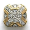 Y1791 14K SLD BACK DIAMOND SLIDE CRISSCROSS PATTERN 