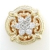 Y1841 14K ROUND SLIDE WITH ROPE TRIM & LOOP DESIGN 