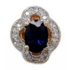 Y2360 14K SAPPHIRE & DIAMOND SLIDE 