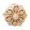 Y2492 14K DIAMOND FLOWER SLIDE 