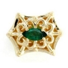 Y386 14K MARQUISE EMERALD SLIDE 