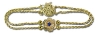 14K Sapphire and Diamond Parisian Wheat Slide Starter Bracelet 