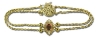 14K Garnet Parisian Wheat Slide Stater Bracelet 