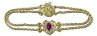 14K Amethyst Parisian Wheat Slide Starter Bracelet 