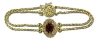 14K Garnet Parisian Wheat Slide Starter Bracelet 
