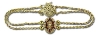 14K Garnet and Pearl Parisian Wheat Slide Starter Bracelet 