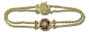14K Amethyst and Pearl Parisian Wheat Slide Starter Bracelet 