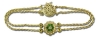 14K Emerald and Diamond Parisian Wheat Slide Starter Bracelet 
