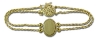14K Monogram Parisian Wheat Slide Starter Bracelet 